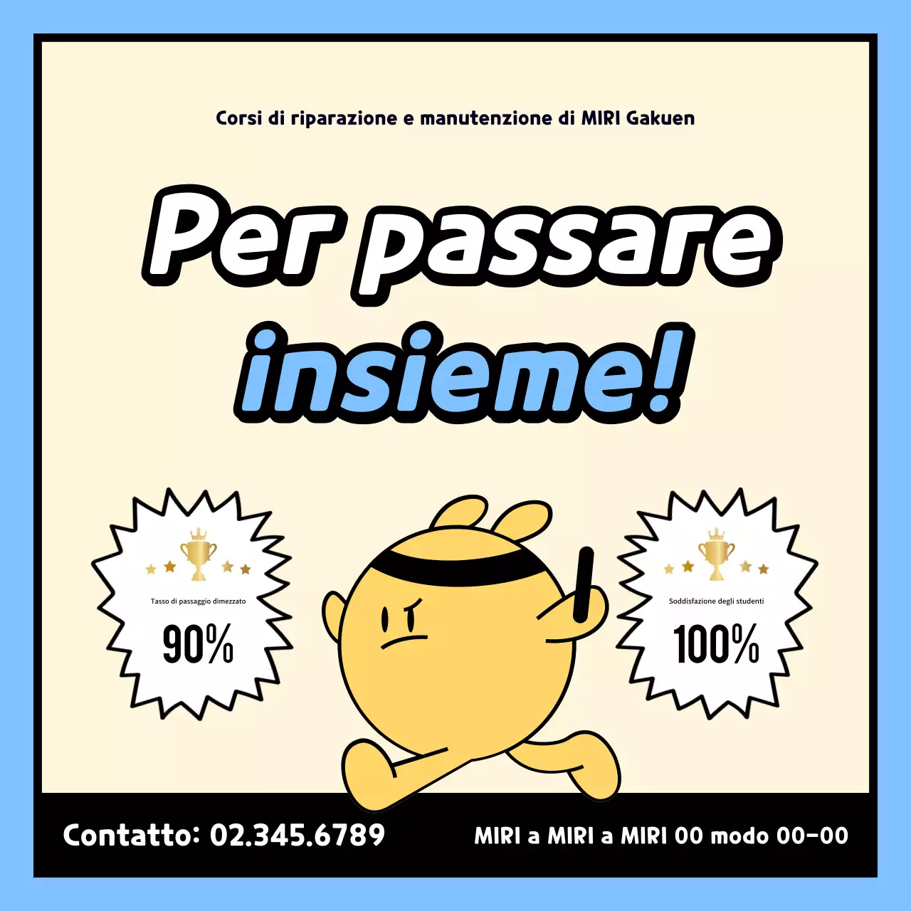 Promozione scolastica SAT kitsch in blu chiaro