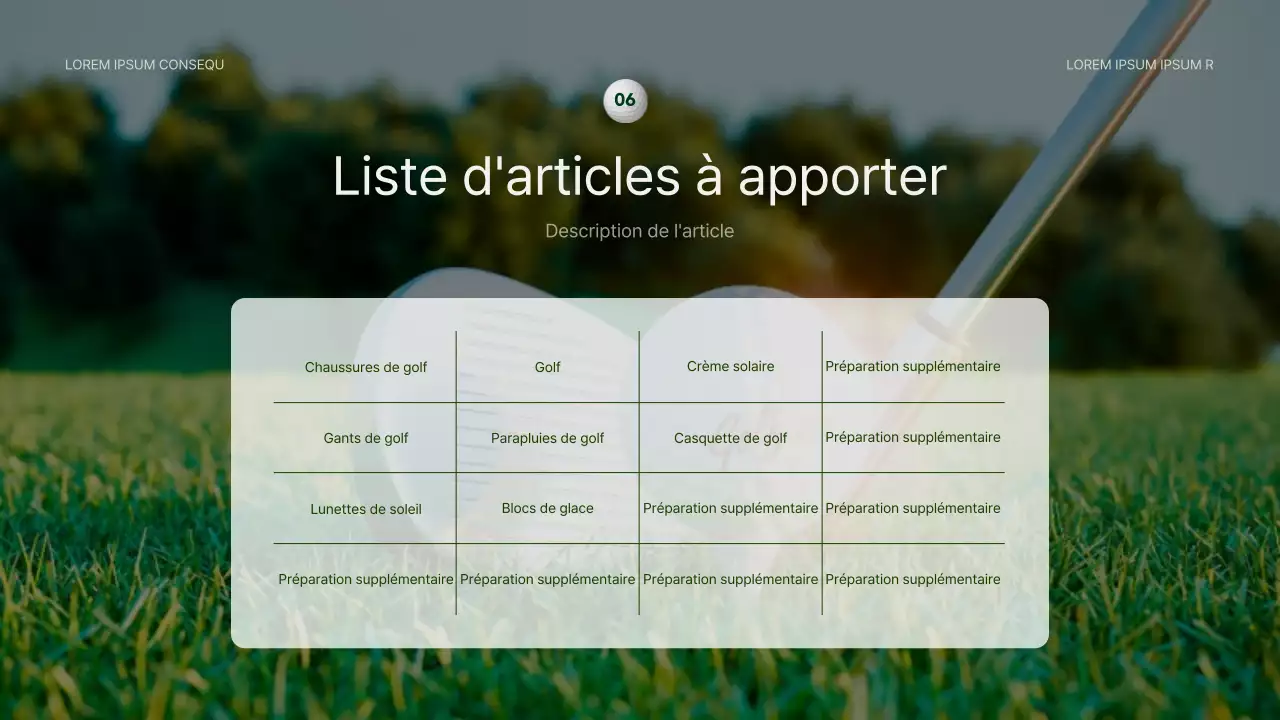 Un guide simple pour les vacances de golf vertes et jaunes