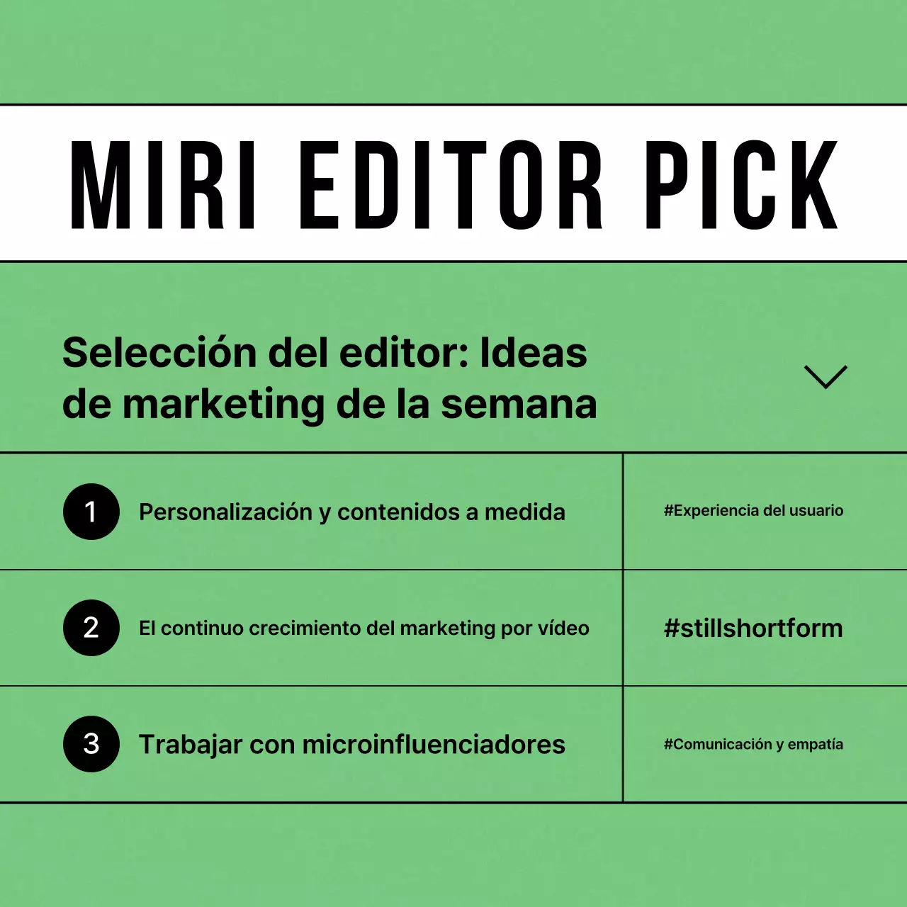 Un sencillo mensaje de marketing en chartreuse y blanco