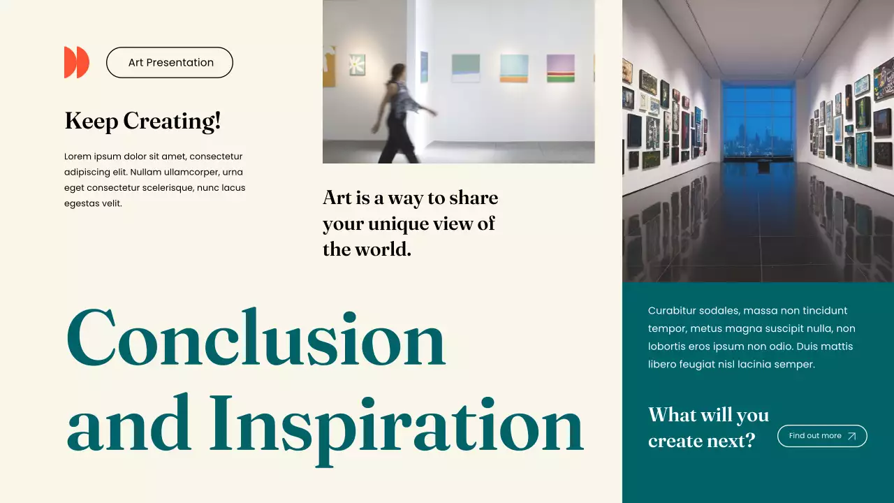 Beige Abstract Art Presentation