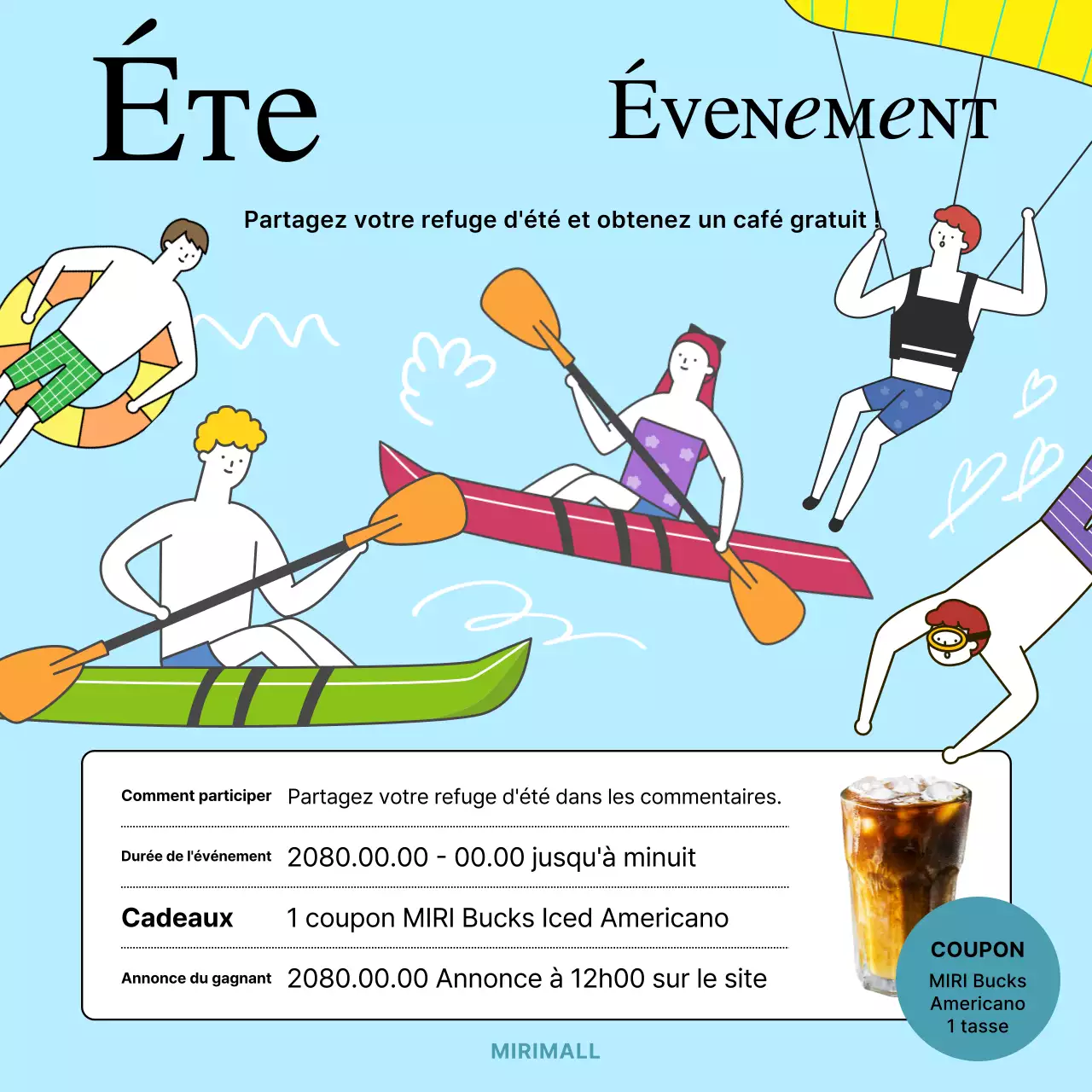 Promouvoir les événements estivaux avec une touche de bleu clair