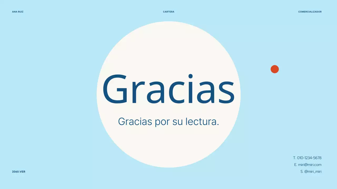 Una sencilla cartera de marketing en azul claro