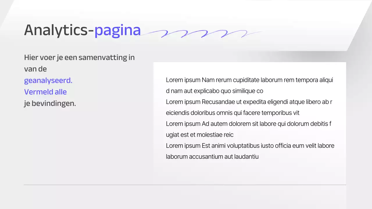 Een grijs en eenvoudig strategisch planningsrapport
