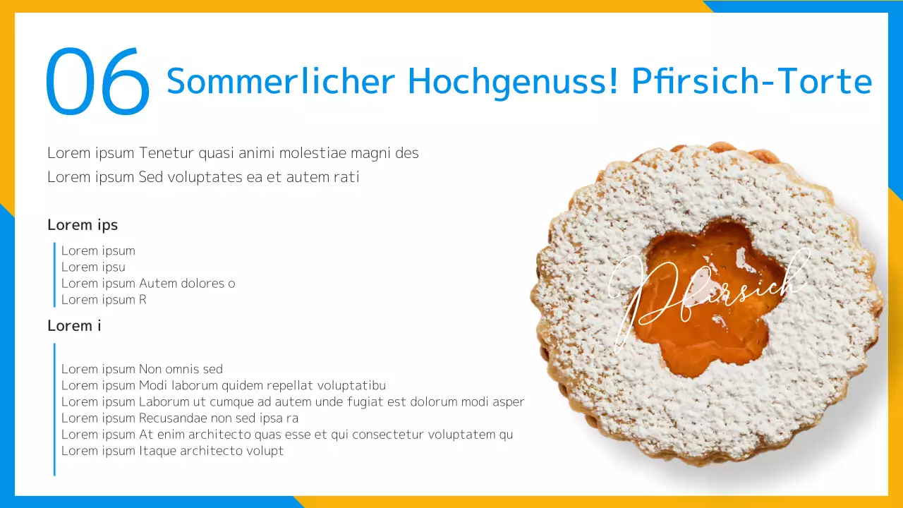 Ein erfrischendes Rezept für ein Sommerdessert - Einführung in Gelb und Hellblau