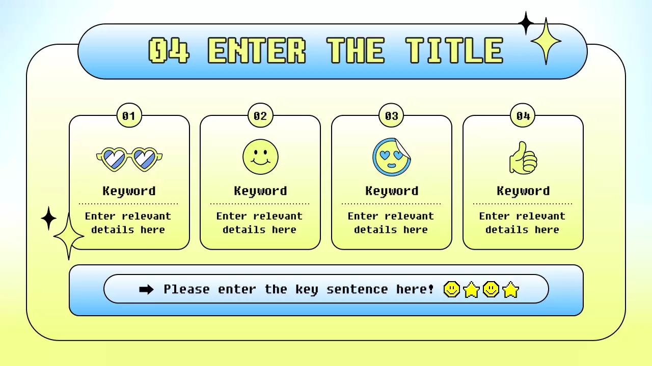 블루 레트로 가이드 프리젠테이션