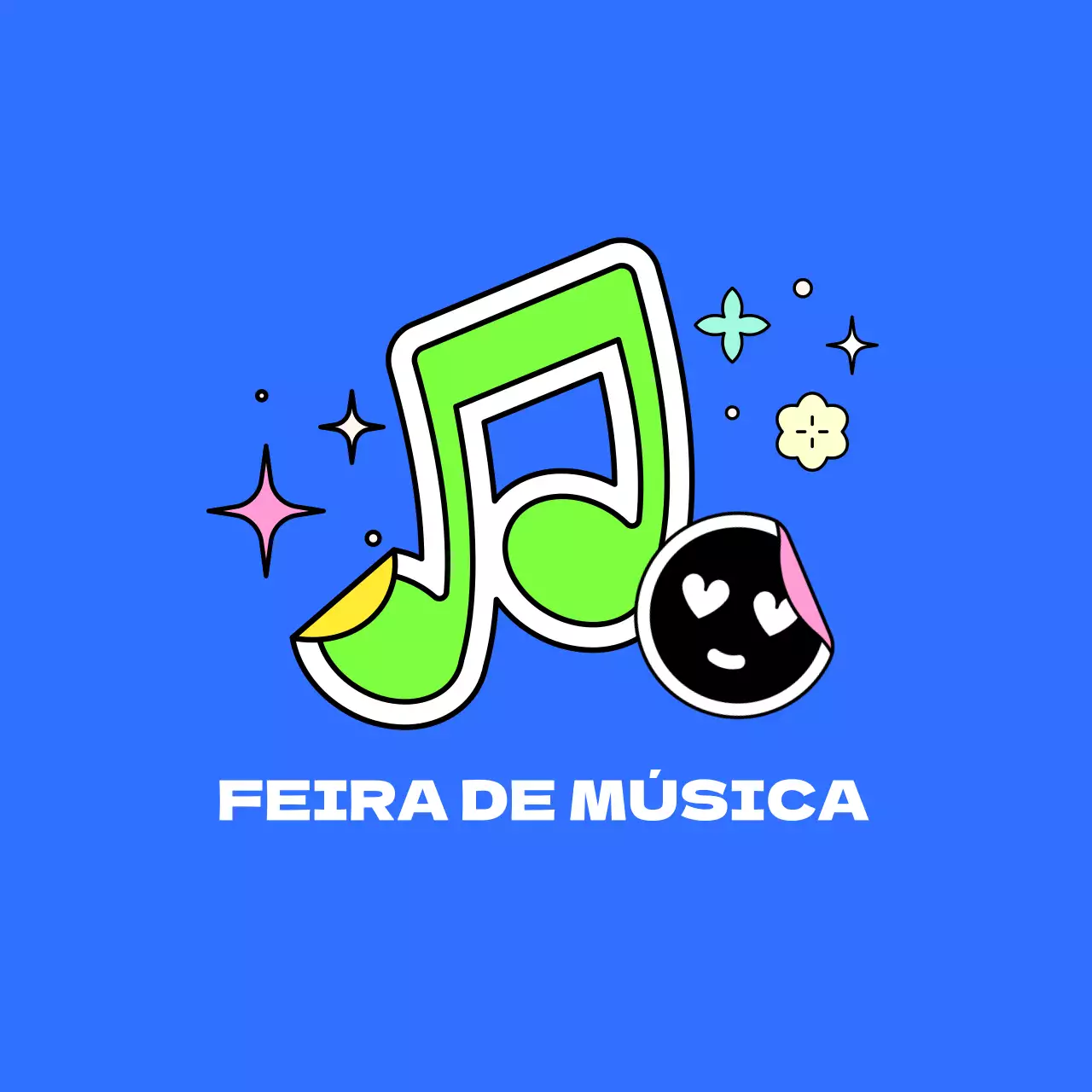 Conceito de festival de música colorido: mercadoria para eventos