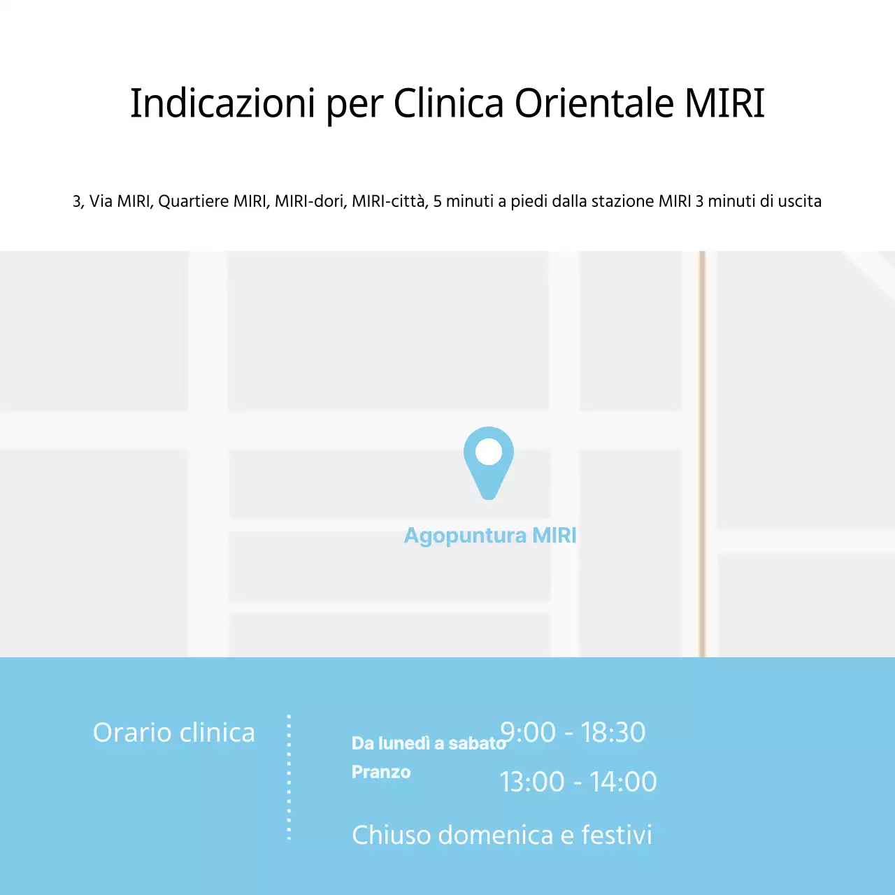 Promozione di un semplice ambulatorio di medicina cinese per la crescita dei bambini in azzurro e arancione