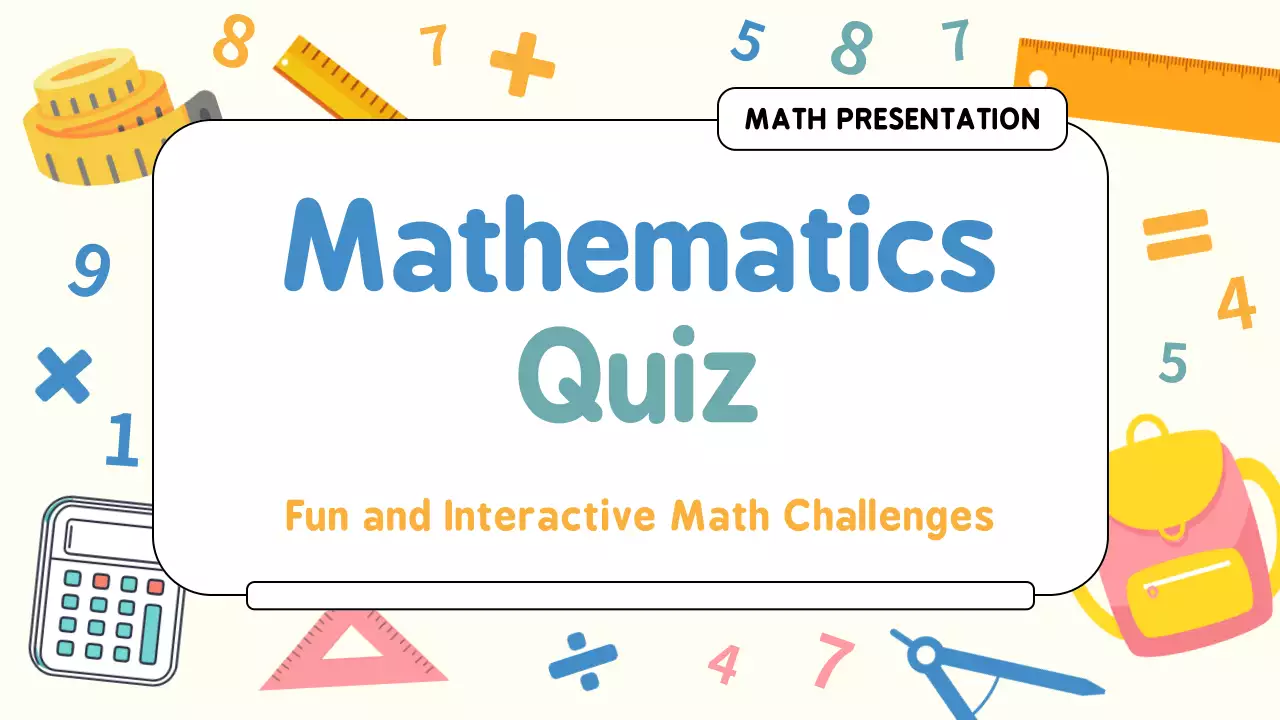 Yellow Simple Math Guide Presentation
