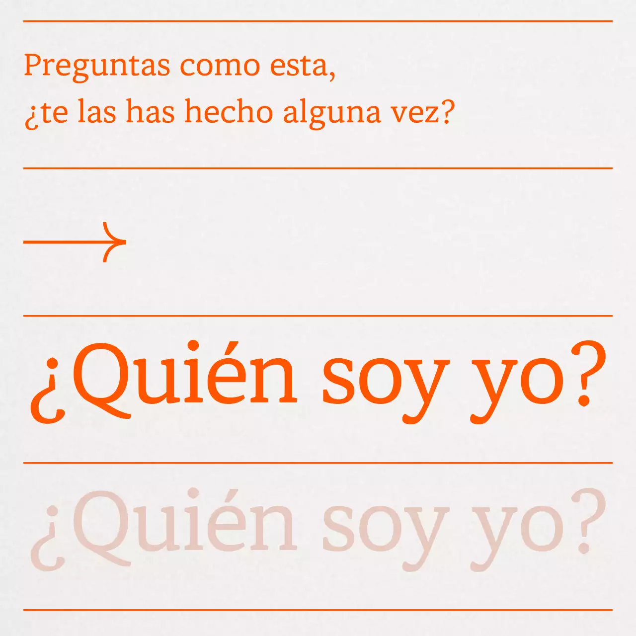 Un simple anuncio naranja para una conferencia sobre humanidades para jóvenes.
