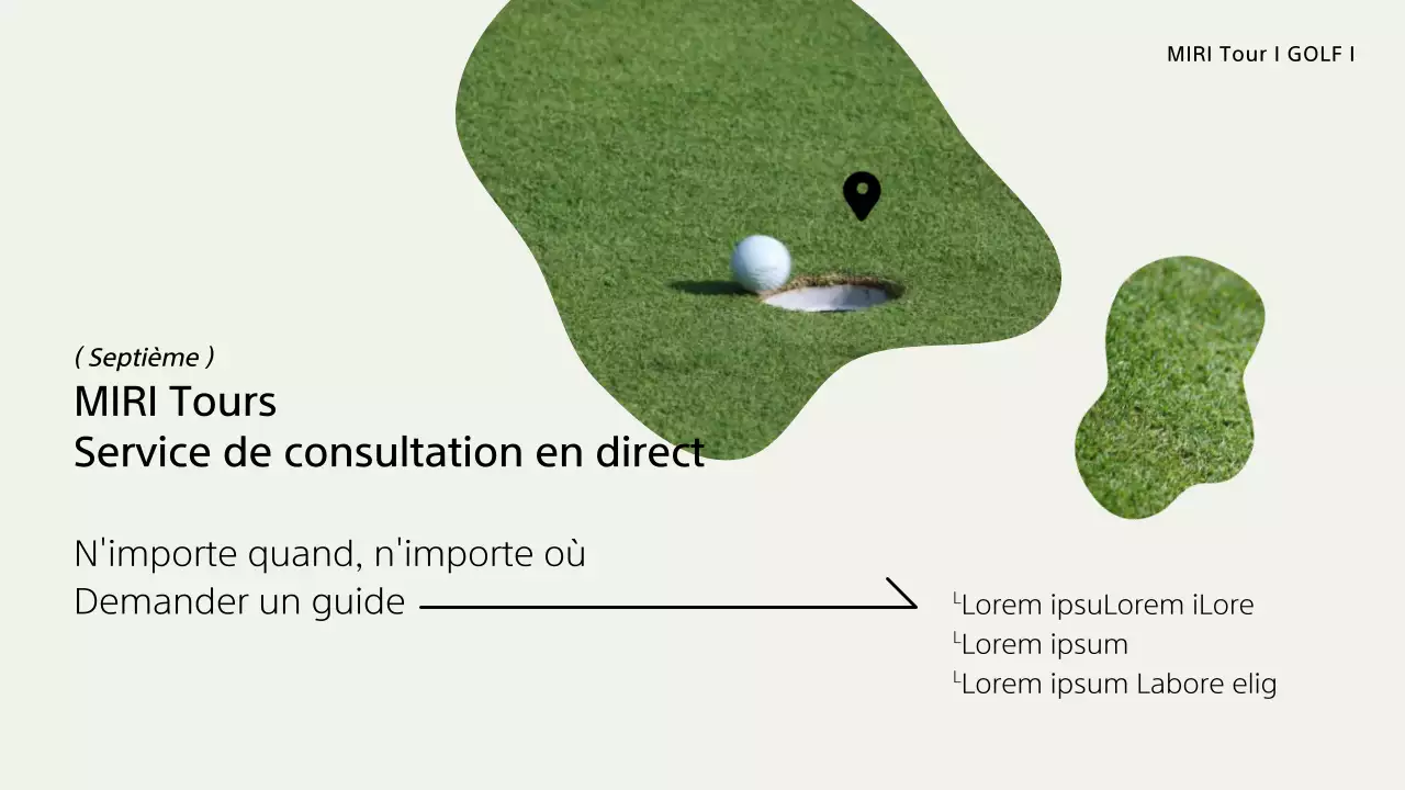 Un guide de voyage de golf moderne en kaki et ivoire