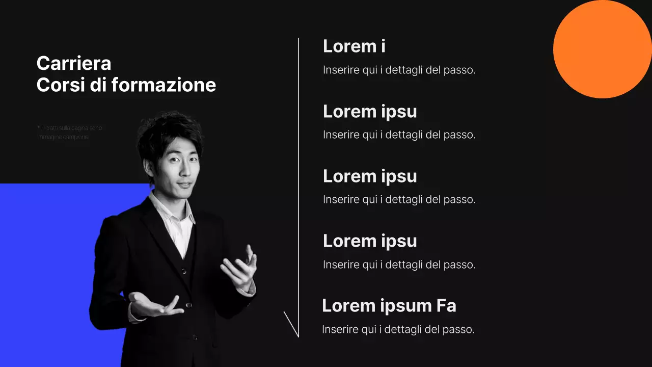 Moderna proposta di servizio di headhunting in nero e blu