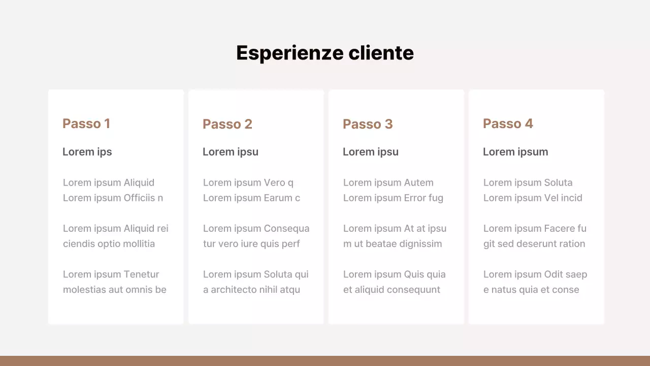 Proposta di merchandising semplice in marrone e beige