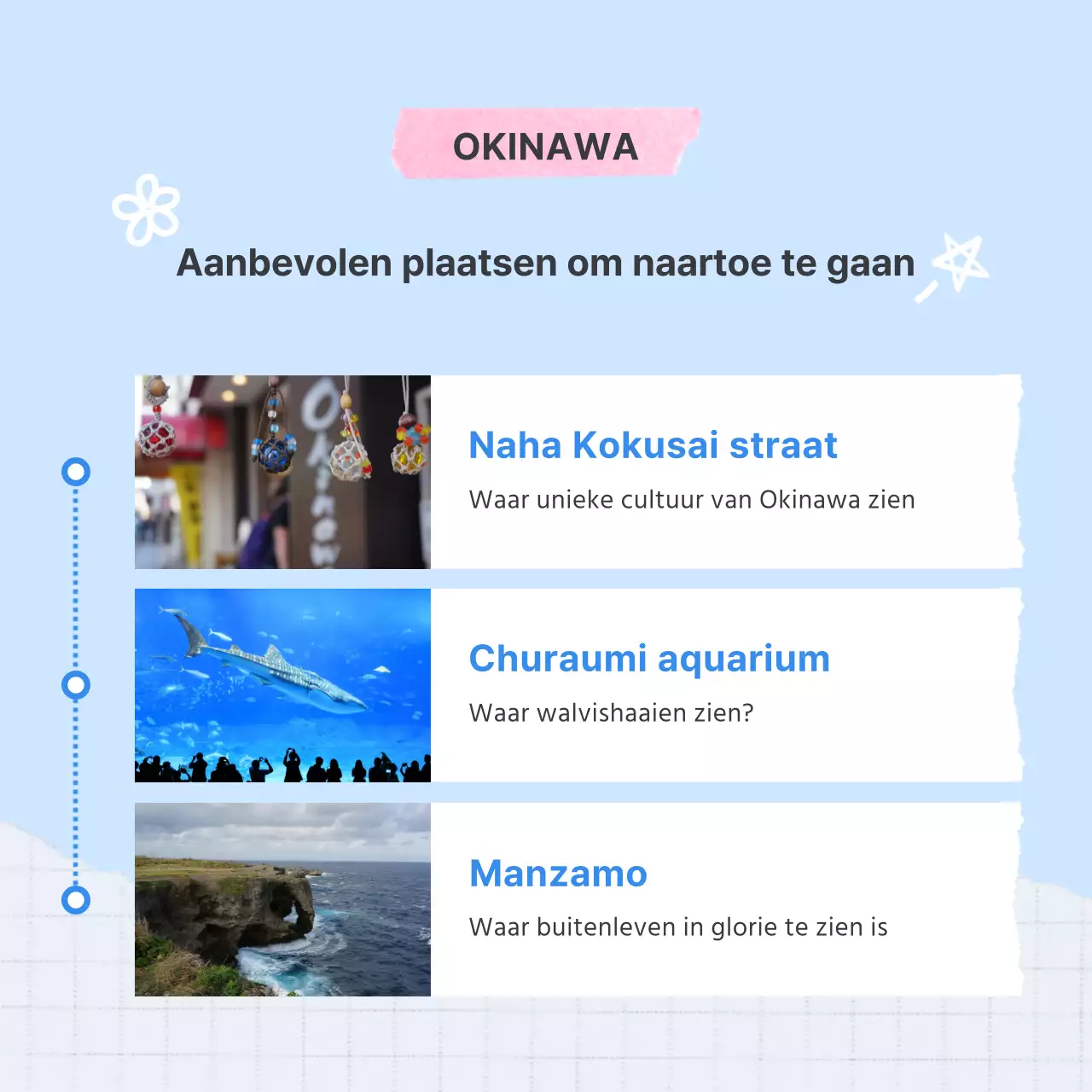 Een eenvoudige zomerse overzeese bestemmingsadvertentie in lichtblauw en roze