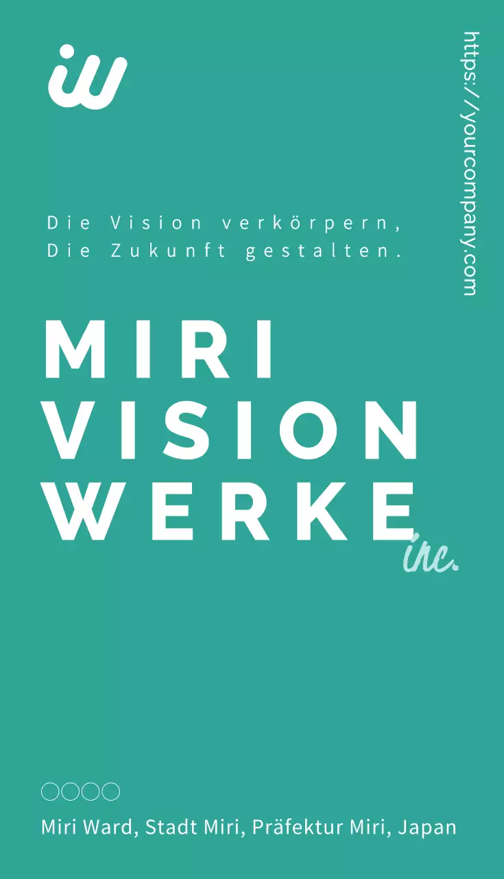 Einfache vertikale Visitenkarte für den Unternehmensverkauf in Weiß und Grün