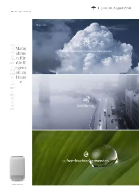 Einfache blau-weiße Regenzeit-Promotion.