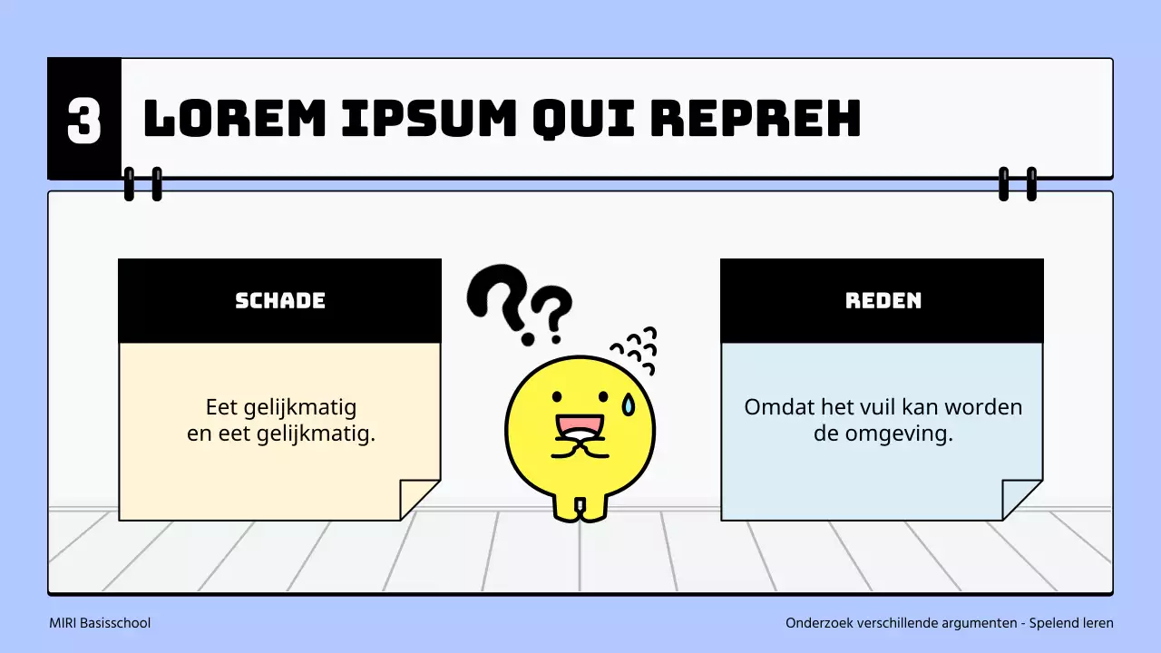 Eenvoudig basisschoolmateriaal voor taalvaardigheid in lichtblauw en geel