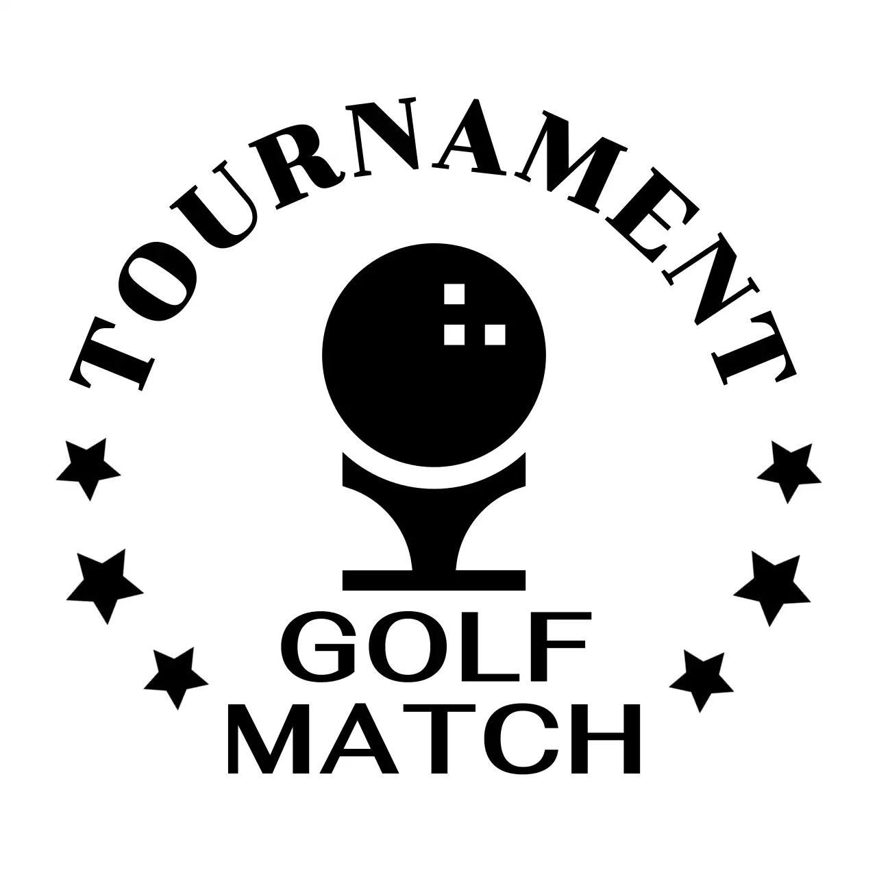 골프공 일러스트가있는 동호회 마크 홍보용