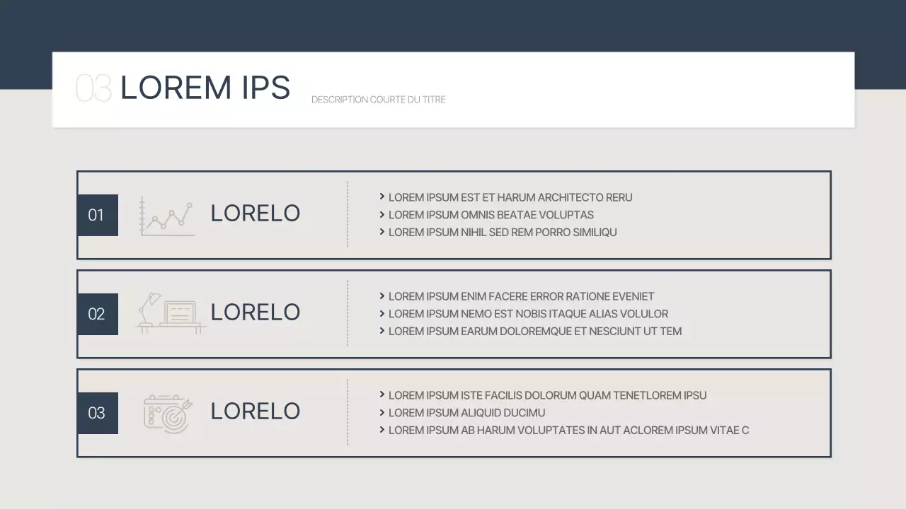 Rapport simple sur la formation des enseignants en bleu marine et beige