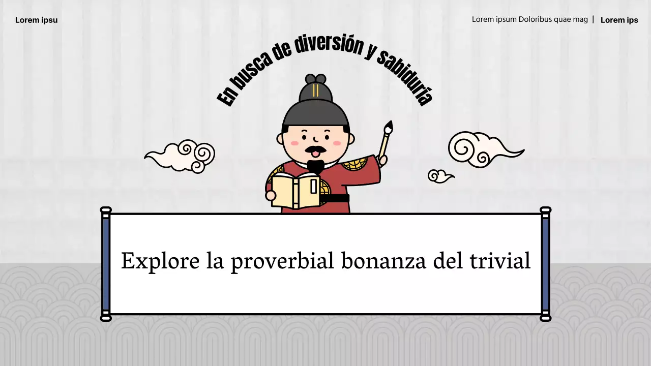 Proverbios tradicionales de la escuela primaria en gris y azul marino Recursos didácticos