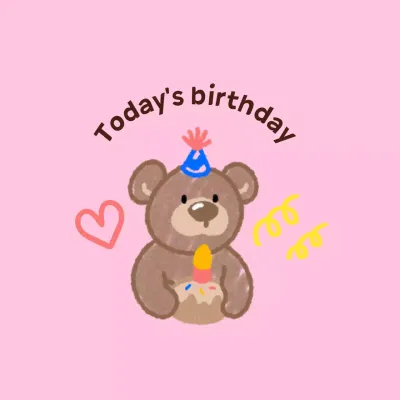 Selamat Ulang Tahun dengan karakter lucu dengan nuansa doodle