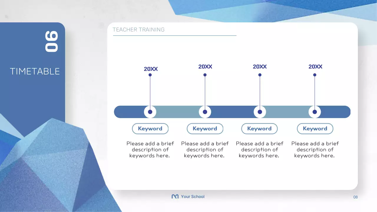 Blue Modern Teacher Guide Presentation