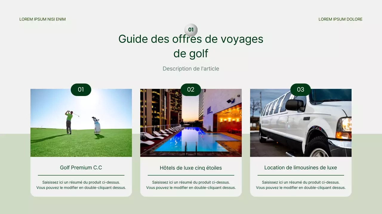 Un guide simple pour les vacances de golf vertes et jaunes