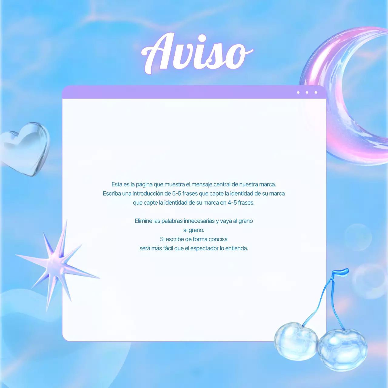 Kitschy Y2K postes de marca en azul claro