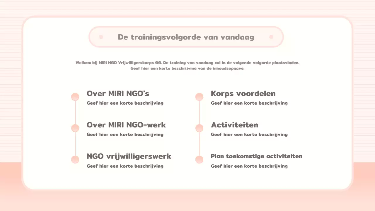 Trainingsmateriaal voor roze en rode korpsen