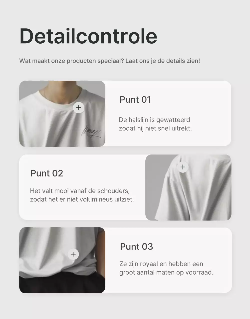 Promoot beschrijvingen en details in een grijs en lichtblauw trendy winkelcentrum