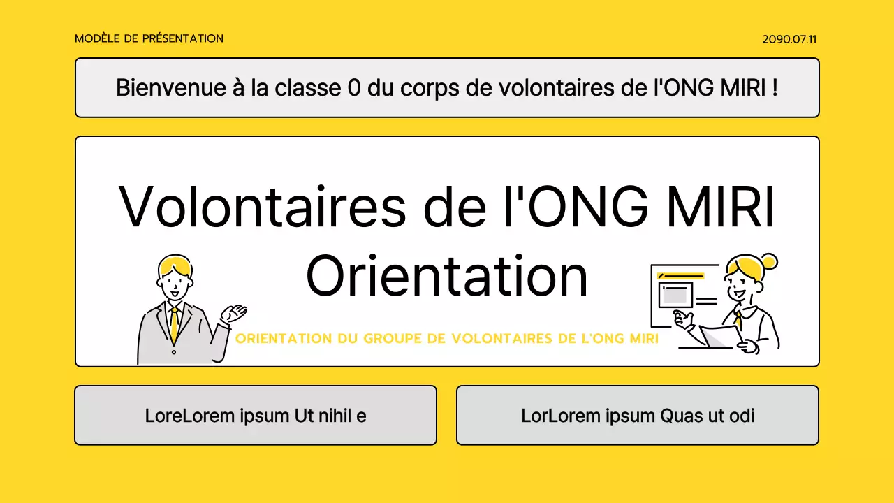 Matériel de formation simple pour le corps jaune et gris