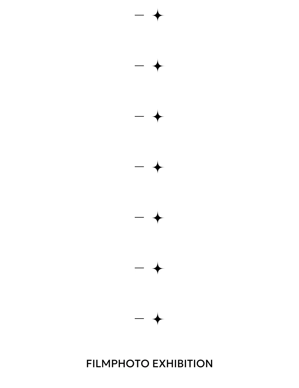 세리프체와 반짝이와 별똥별이 있는 화려하고 감성적인 느낌의 전시회 굿즈