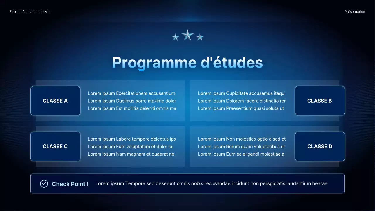 Promouvoir une conférence spéciale avec un simple fond dégradé en bleu marine