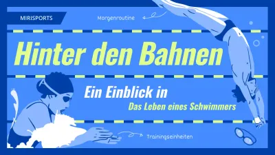 Ein Schwimmtag im Leben eines blauen und fluoreszierenden Trendsetters