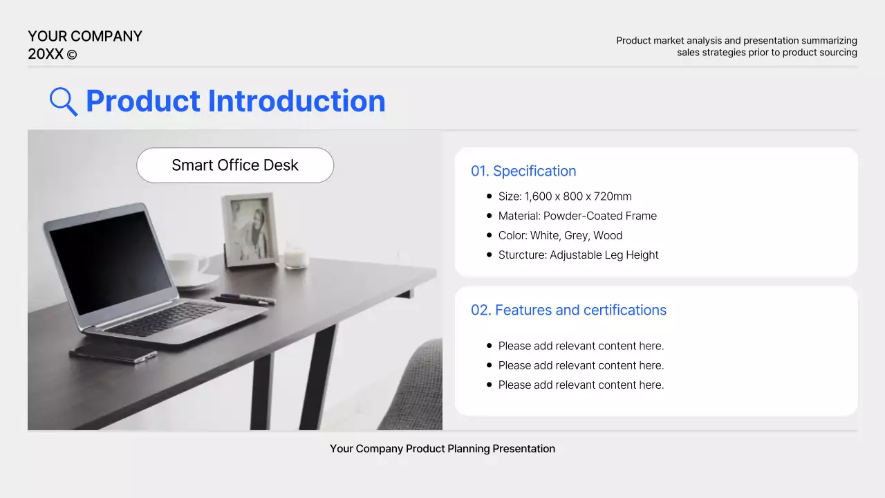 Blue Modern Product Plan Document Presentation