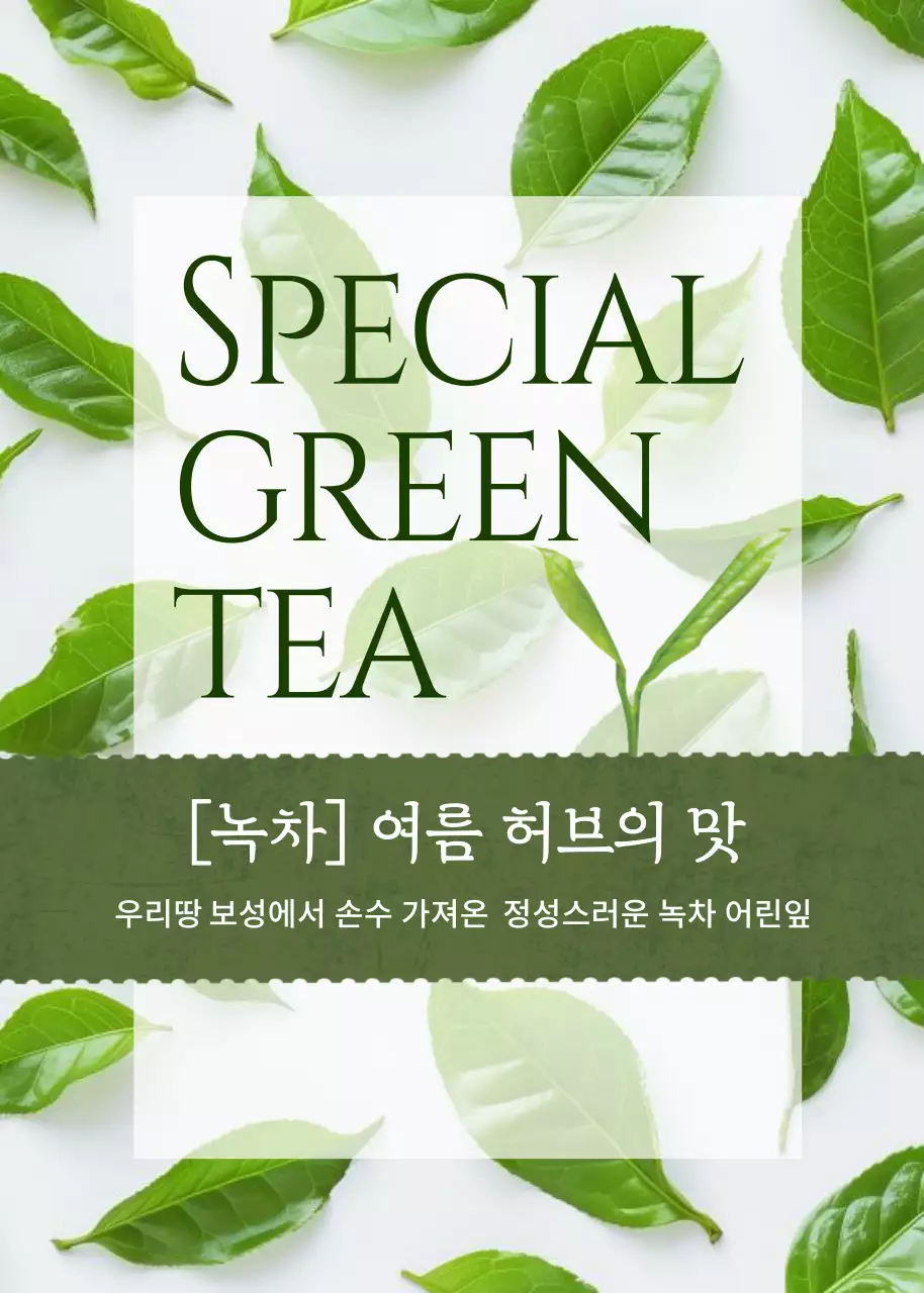 스페셜 포스터 녹차포스터 녹차배너 차 포스터 차 green tea special 잎 차잎 베너이미지 팝업이벤트