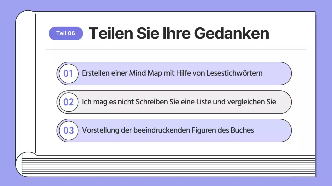 Einfache Lesetrainings in Lila und Schwarz