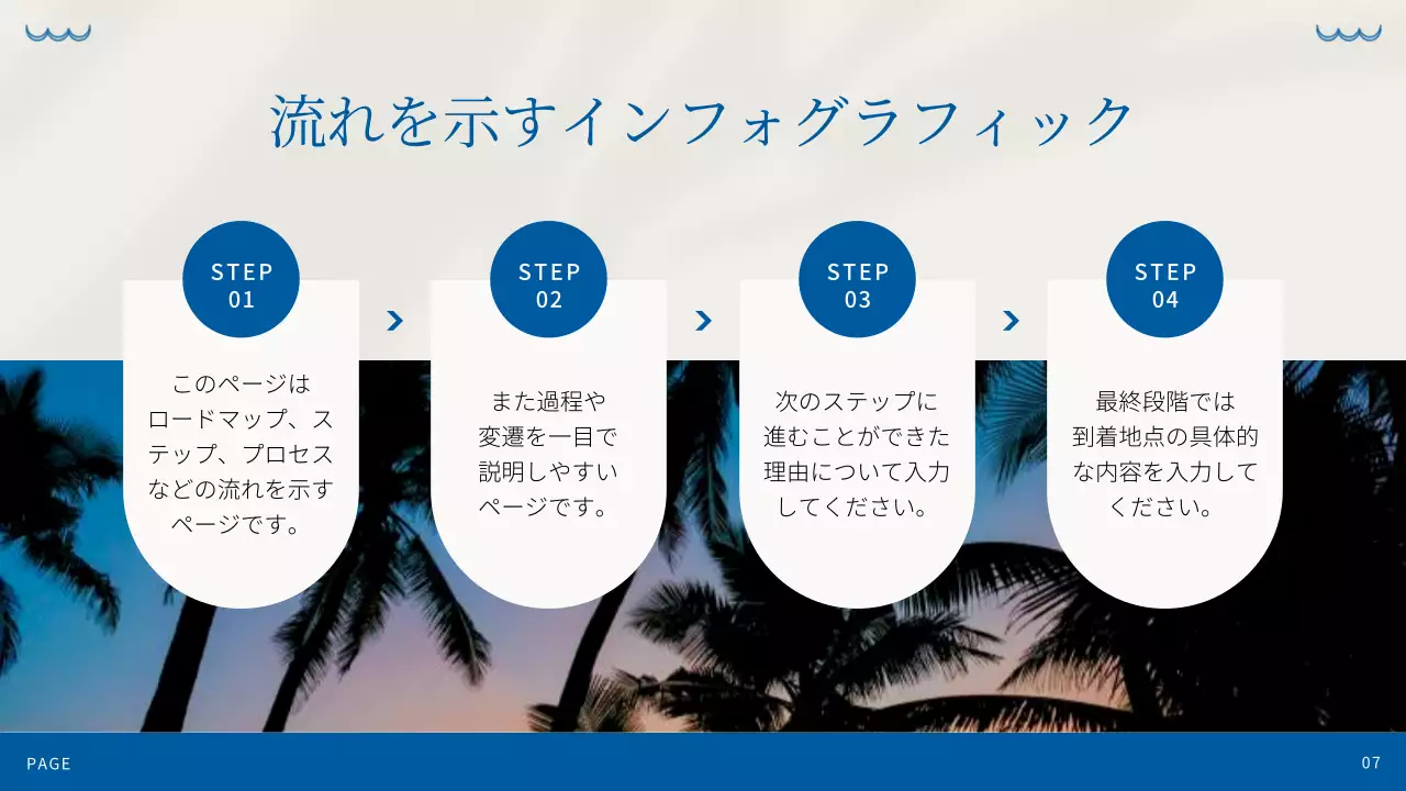 青 モダン 夏 プレゼンテーション