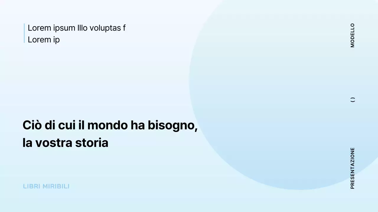 Proposta di libro minimalista in azzurro e menta