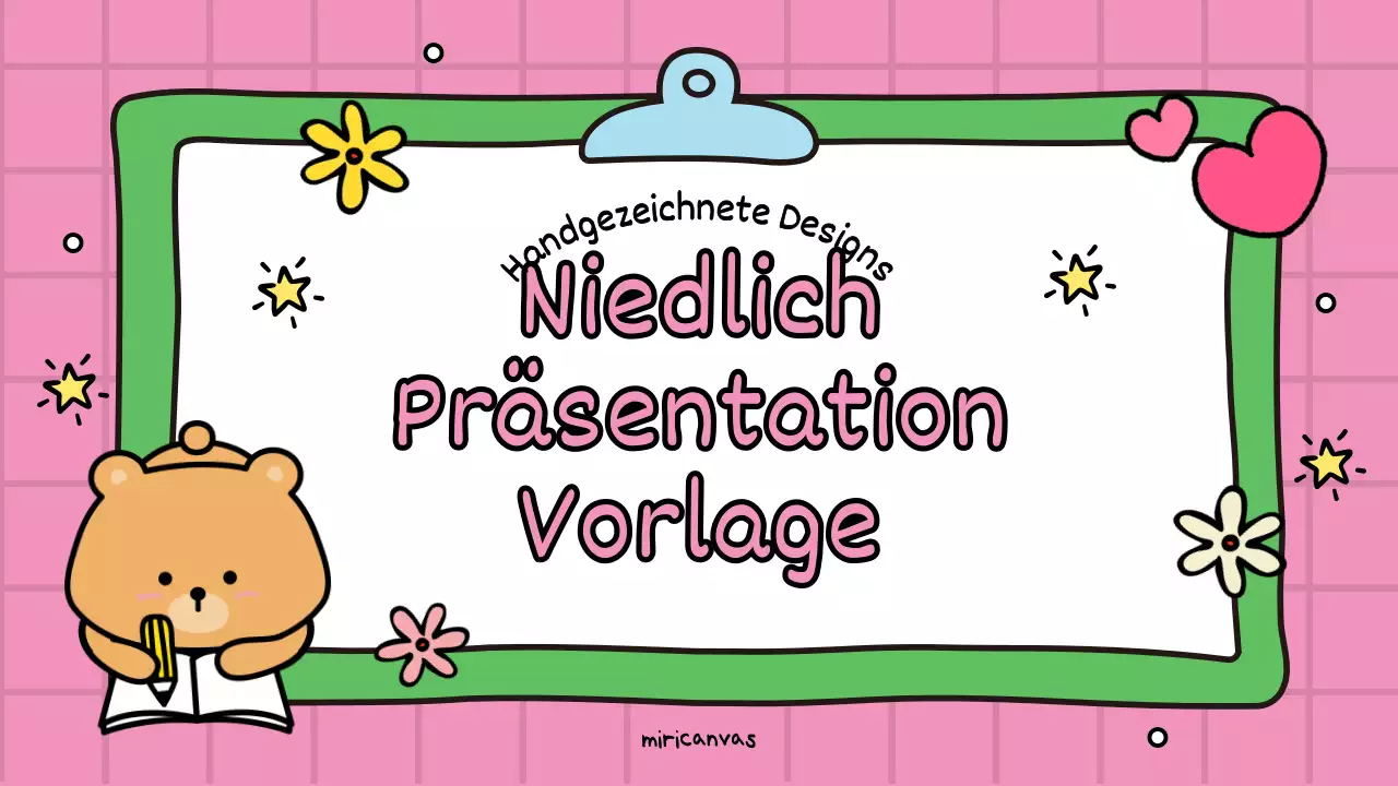 Eine niedliche rosafarbene und grüne Bildungsförderung