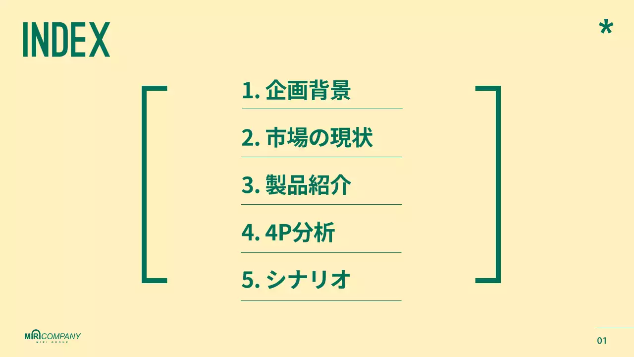 緑 シンプル ビジネス 提案書 プレゼンテーション