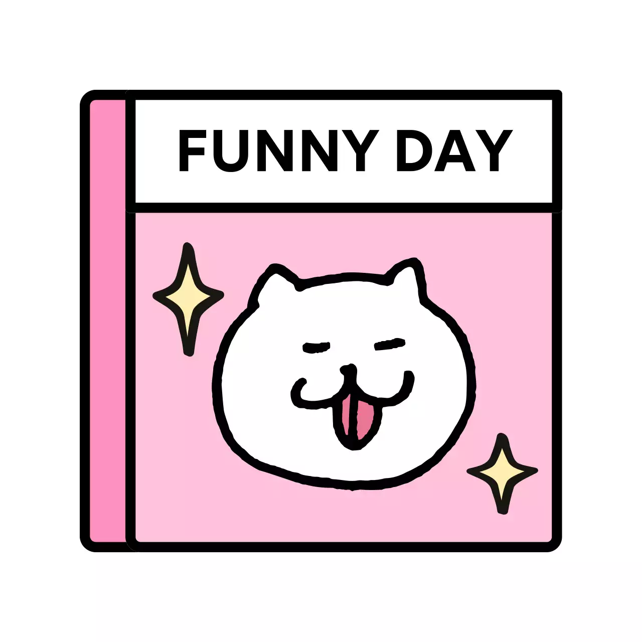 Album-like design with cute animal illustrations