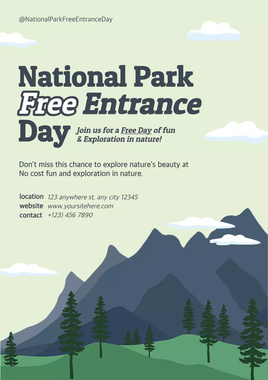 Green Simple Nature Event Poster