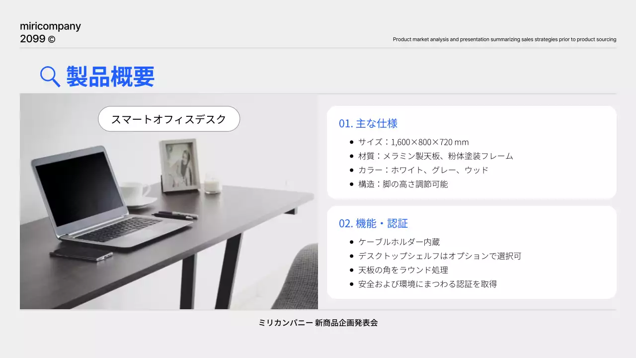 青 モダン ビジネス プレゼンテーション