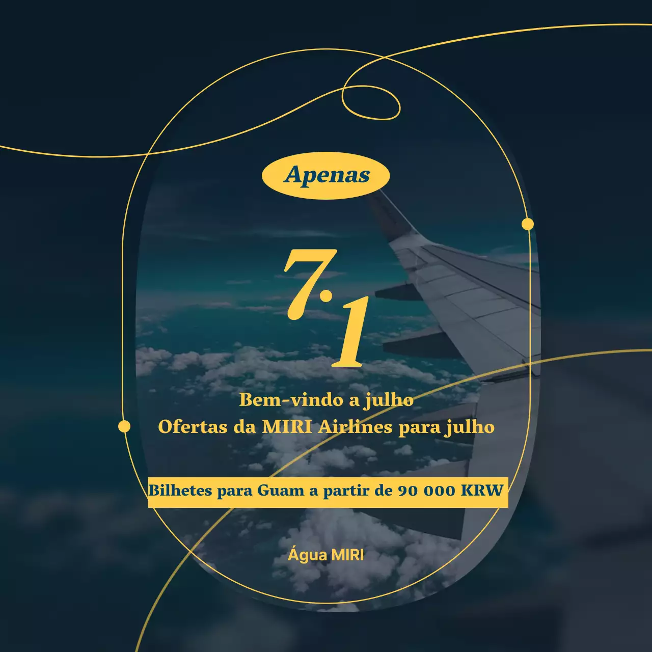 Promova as melhores ofertas de voos com as cores da moda, azul-marinho e amarelo