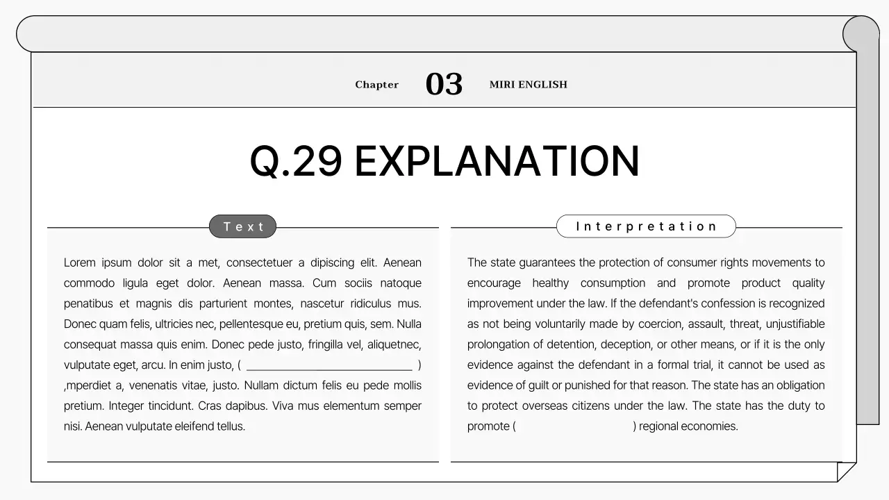 Grey Minimal Exam Guide Presentation