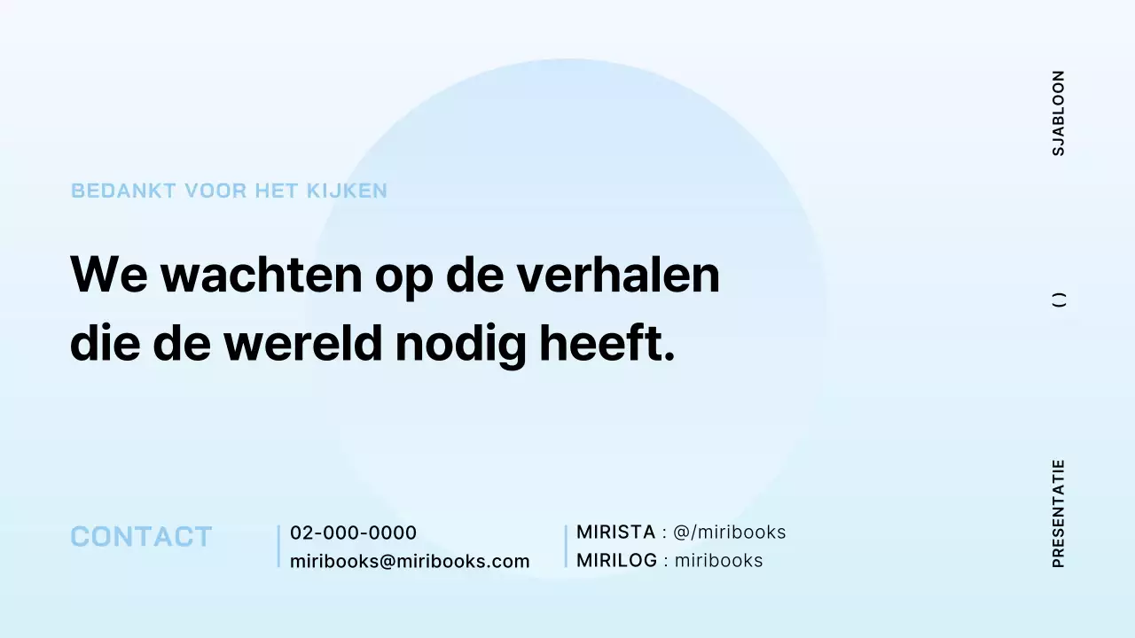 Minimalistisch boekvoorstel in lichtblauw en mint