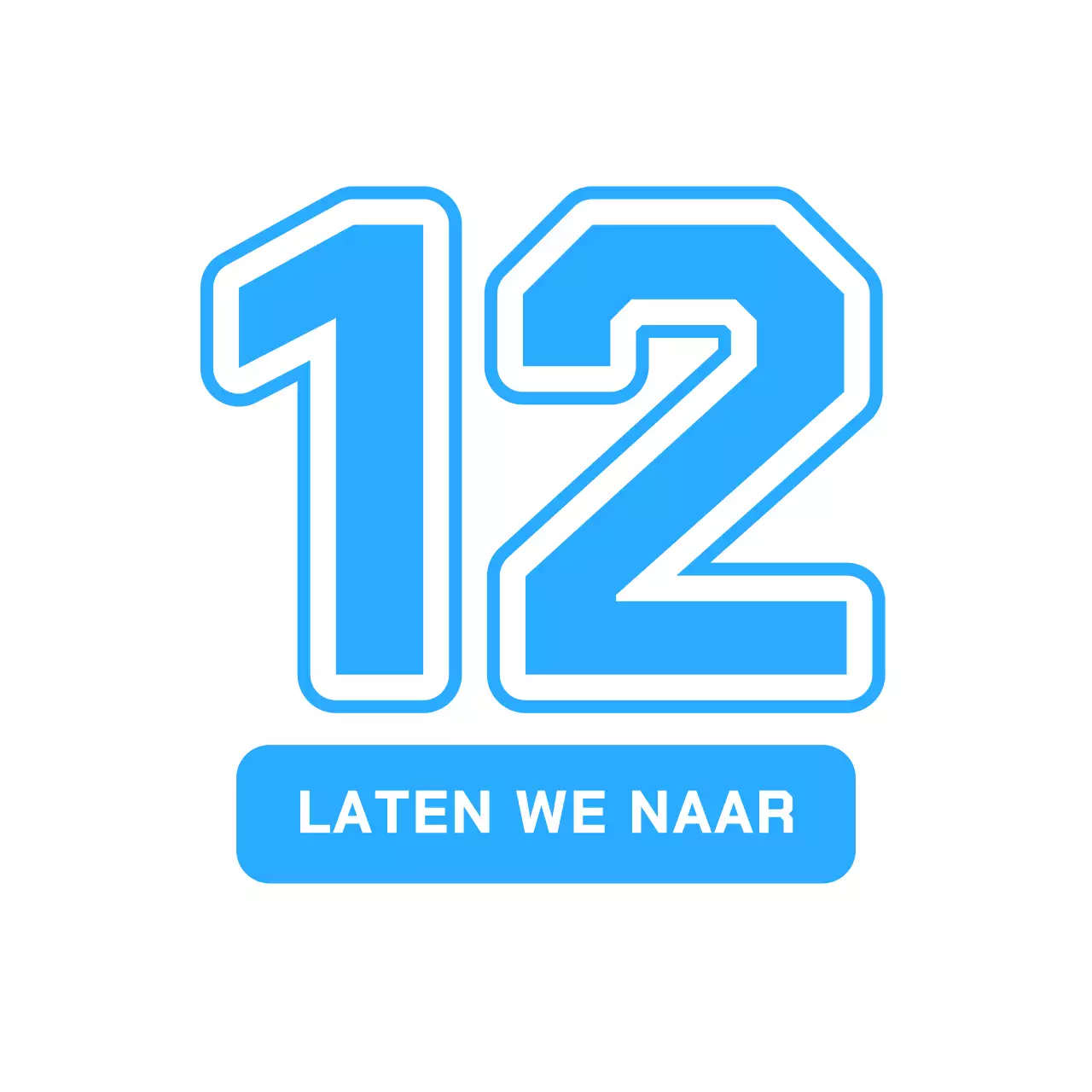 Genummerde initialen merchandise met een rugnummer concept