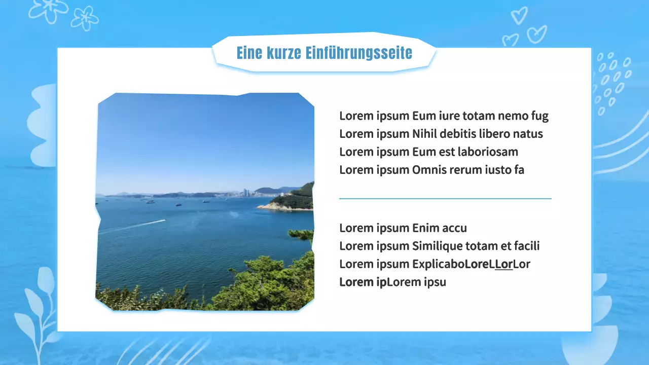 Eine kitschige, hellblau-weiße Präsentation eines Busan-Viertelführers