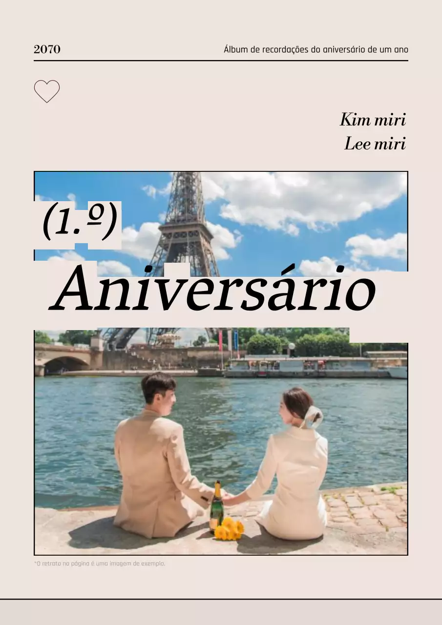 Capa de álbum digital de aniversário na moda em bege e preto