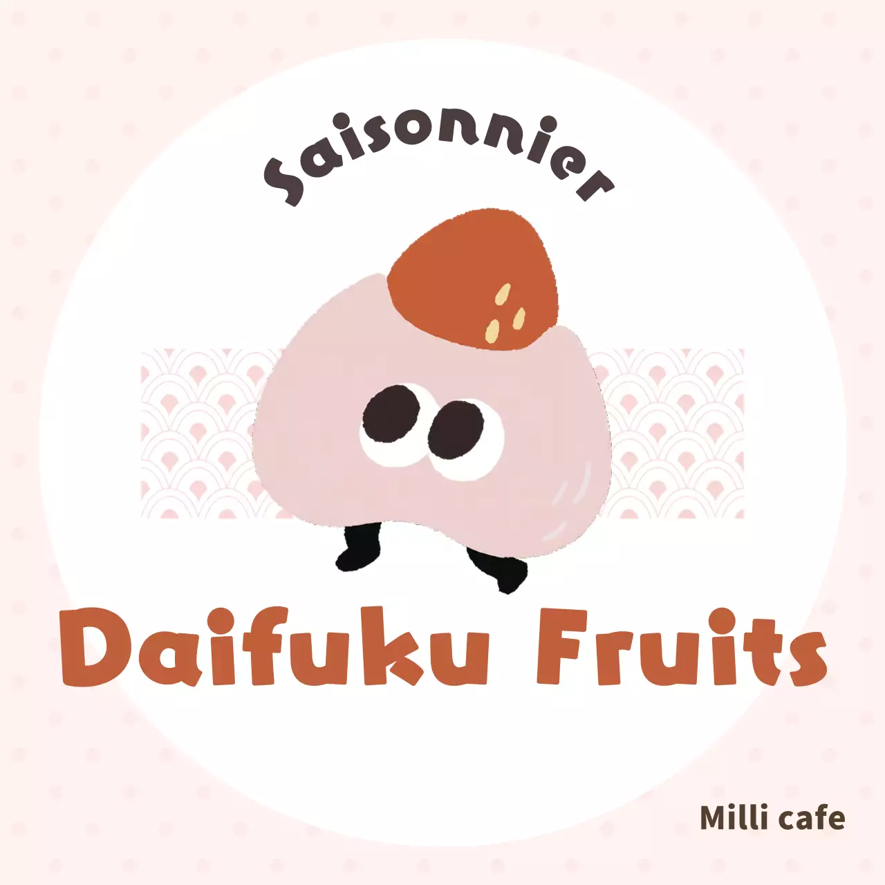 Promouvoir un menu mignon en rose et rouge